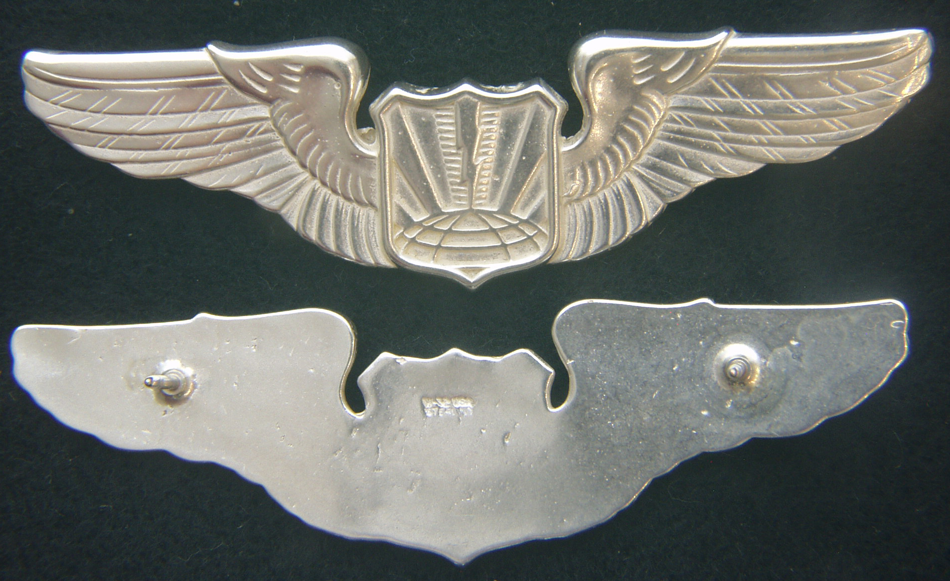 Military Insignia Balloon Antique Militeria Sterling Wings Silver